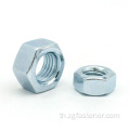 GB6170 Blue White Zinc Galvanized Hexagon Nuts